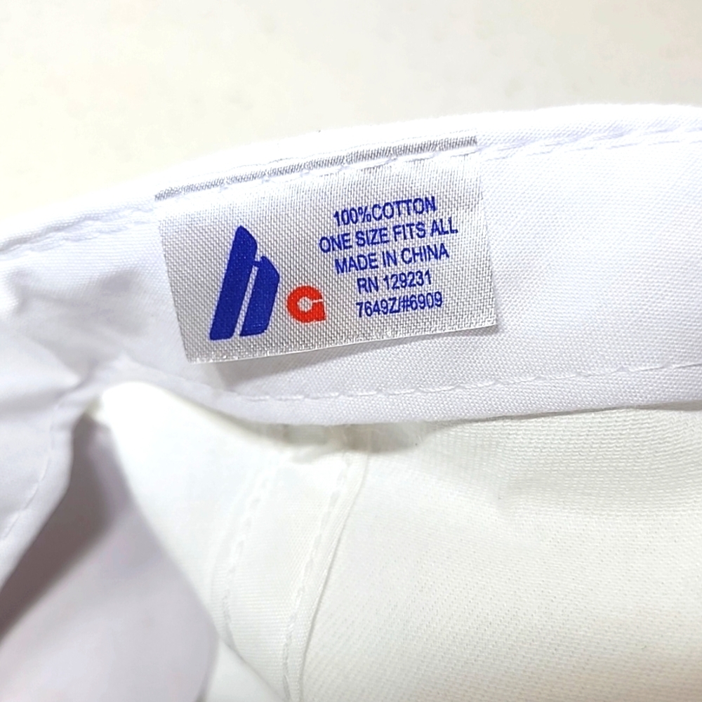 Patriotic Women's Cap - White with Red and Blue Design LOVE Patch New With Tag. - Picture 5 of 6